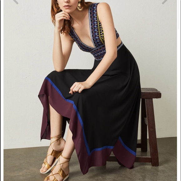 BCBG Maxazria Embroidered Handkerchief Dress